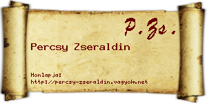 Percsy Zseraldin névjegykártya